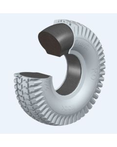 Copertura piena ROLKOFILL 200x50 mm con copertura scanalata