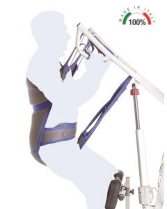 Imbracatura con supporto pelvico per verticalizattore