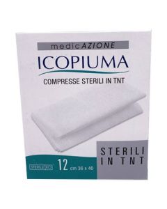 Garza Icopiuma Compressa In Tessuto Non Tessuto Autoadesiva 36x40cm 12 Pezzi