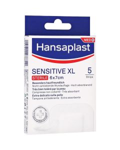 Hansaplast Cerotti Sensitive XL 5 Pezzi 6x7cm