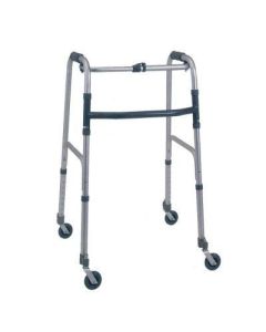 Deambulatore Fisso Pieghevole Con Due Ruote Fisse Due Puntali 1 Pulsante DE7P Termigea