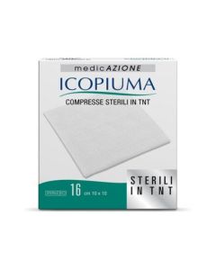 Garza Icopiuma Compressa Sterile Tessuto Non Tessuto 10x10cm 16 Pezzi