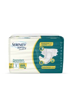 Serenity Soft Dry Sensitive Pannolone Mutandina Extra Taglia L 15 Pezzi