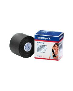 Leukotape K Taping Benda Elastica Fisioterapico 5mx5cm Nero Rotolo