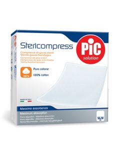 Pic Stericompress Garze Sterili Cotone 10x10cm 50 Pezzi