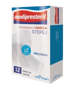 Medipresteril Compresse Di Garza Sterili 18x40 12 Pezzi