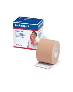 Leukotape K Taping Benda Adesiva 5mx5cm Carne 1 Rotolo