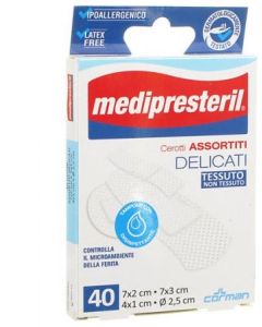 Medipresteril Cerotti Delicati Assortiti 4 Formati 40 Pezzi