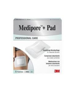 Mediopore+Pad Medicazione 10x15cm 5 Pezzi
