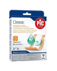 Pic Classic Cerotto Striscia 10x8cm Antibatterico 10 Pezzi