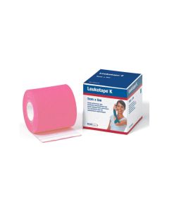 Leukotape Benda Adesiva Per Taping Fisioterapico Rotolo Rosa 5cmx5m