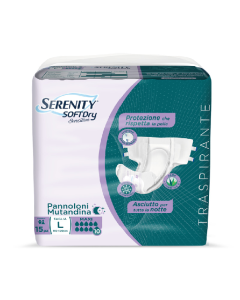 Serenity Soft Dry Sensitive Pannolone Mutandina Maxi Taglia L 15 Pezzi
