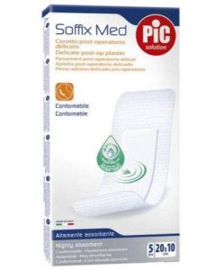 Pic Soffix Med Cerotti Antibatterici 10x20cm 5 Pezzi