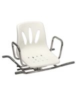 Sedia girevole per vasca da bagno in acciaio inox