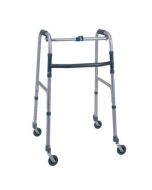 Deambulatore Fisso Pieghevole Con Due Ruote Fisse Due Puntali 1 Pulsante DE7P Termigea