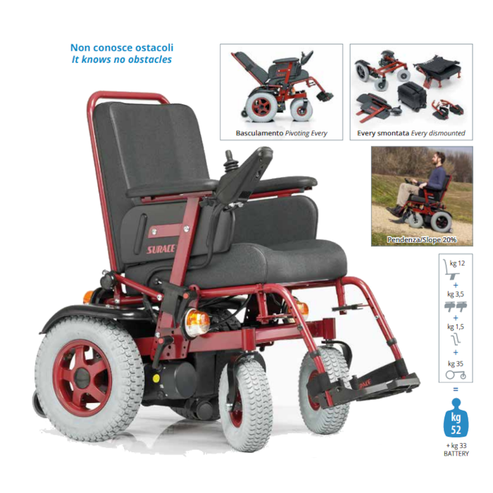 Carrozzina elettrica basculante per disabili e anziani EVERY WAY